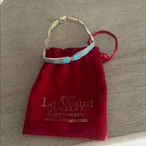 Silver and Blue Bracelet